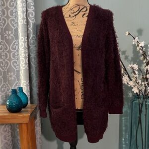 Matilda Jane Fuzzy Eyelash Open Cardigan Sweater